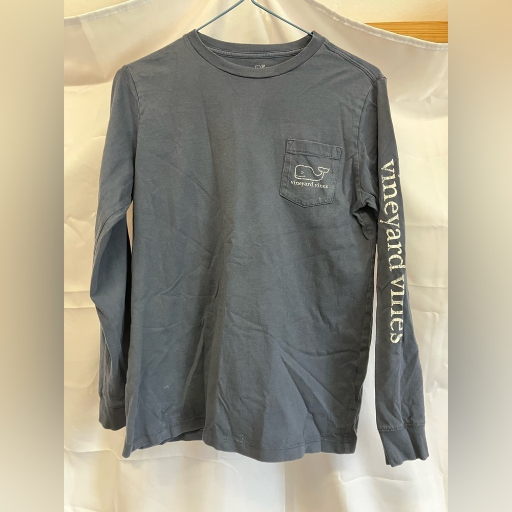 Vineyard Vines Blue Long Sleeve Tee Classic Crew